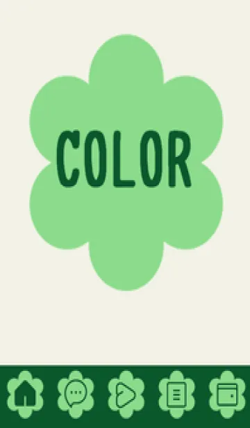 [LINE着せ替え] green color C71の画像1