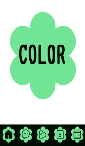 [LINE着せ替え] green color C72の画像1