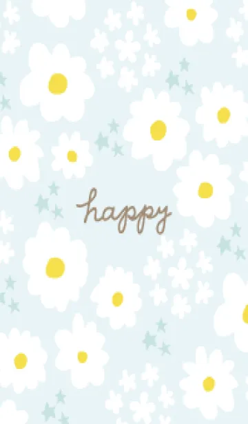 [LINE着せ替え] 白い花と星12の画像1