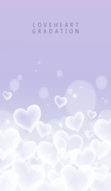 [LINE着せ替え] LOVE HEART GRADATION Purple&Pink 9の画像1