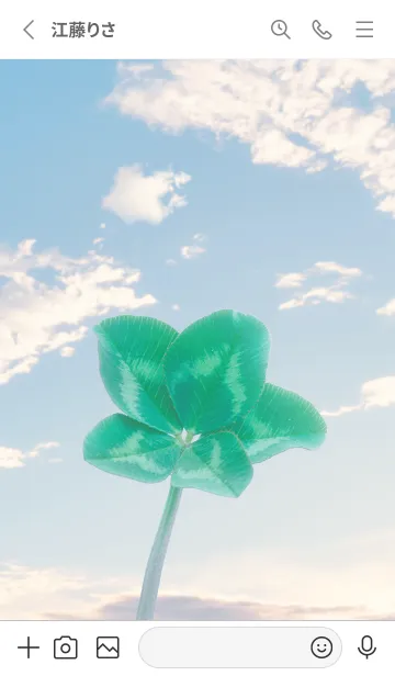 [LINE着せ替え] 本物ラッキークローバー 5-leaf #2-20の画像2