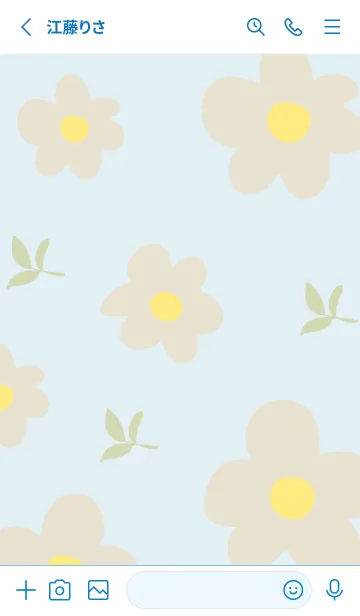 [LINE着せ替え] くすみカラー 北欧風 花の画像2