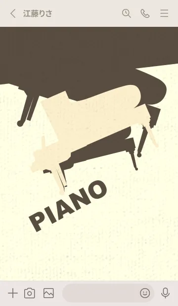 [LINE着せ替え] Piano CLR 鳥の子色の画像2