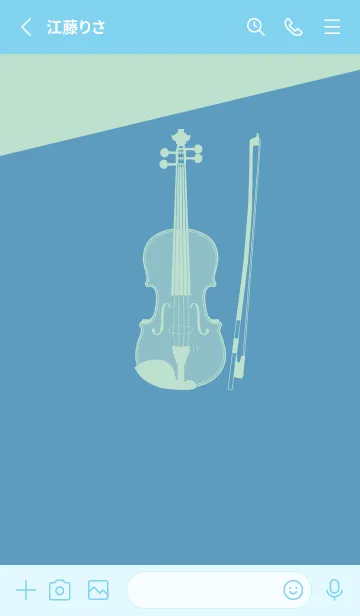 [LINE着せ替え] Violin CLR アクアグレイの画像2