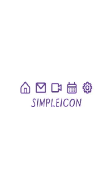 [LINE着せ替え] SIMPLE ICON -WHITE- 84の画像1