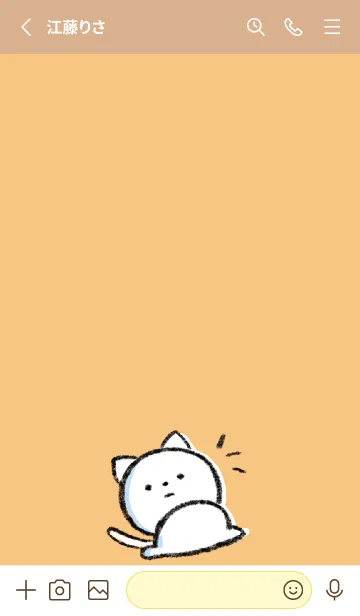 [LINE着せ替え] オレンジ : まるねこ6の画像2
