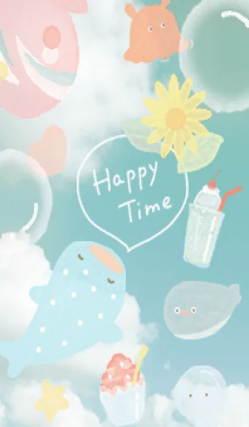 [LINE着せ替え] beige♡ハッピー03_1の画像1