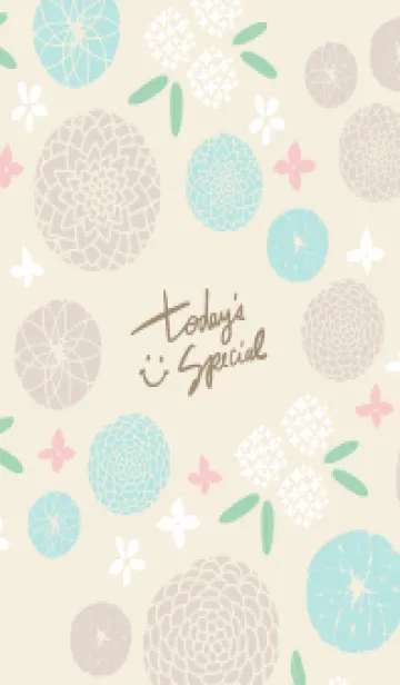 [LINE着せ替え] まんまる花 かわいい9の画像1