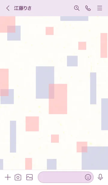 [LINE着せ替え] 2色の四角6の画像2