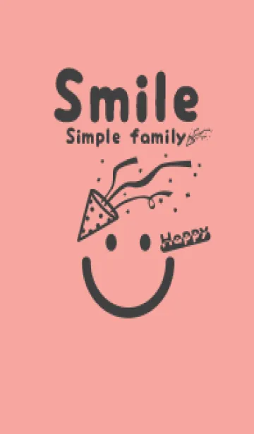 [LINE着せ替え] スマイル＆ハッピー ディープシェルピンクの画像1