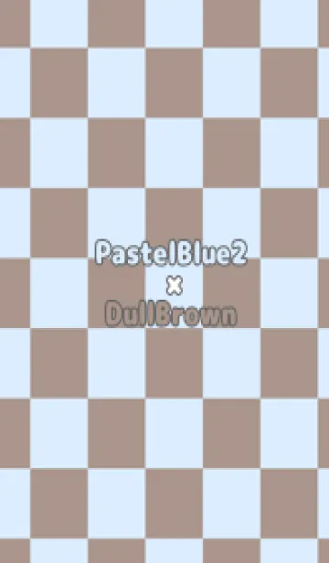 [LINE着せ替え] パステルブルー2■くすみブラウン.TKCの画像1