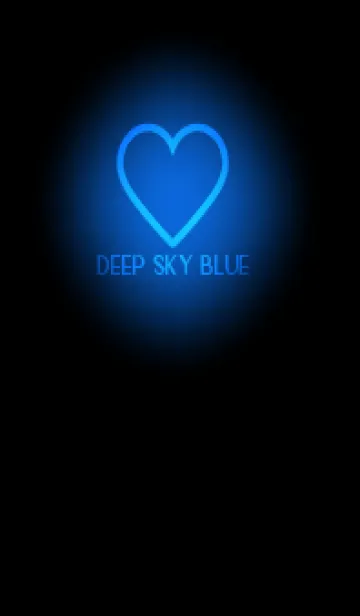 [LINE着せ替え] Deep Sky Blue Neon Theme V5 (JP)の画像1