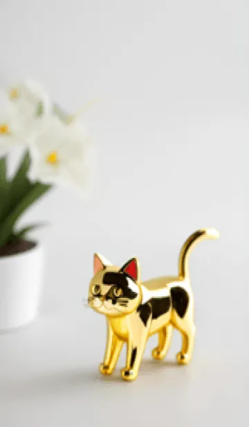 [LINE着せ替え] 純金猫の画像1