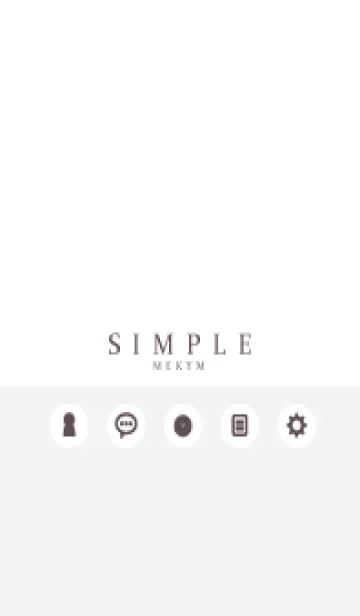 [LINE着せ替え] SIMPLE-ICON WHITE GRAY 6の画像1