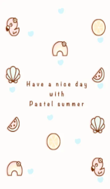 [LINE着せ替え] Lovely pastel summer 6 :)の画像1