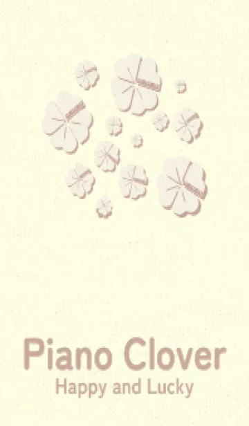 [LINE着せ替え] Piano clover アイボリーの画像1