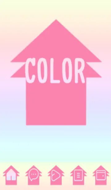 [LINE着せ替え] pink color rainbow T01の画像1