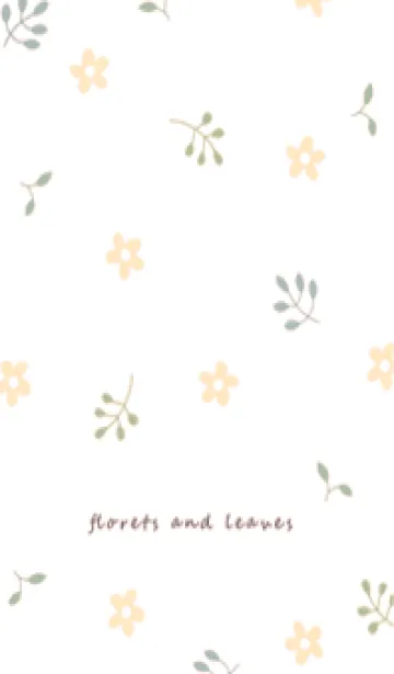 [LINE着せ替え] babypink♡小花と葉09_1の画像1