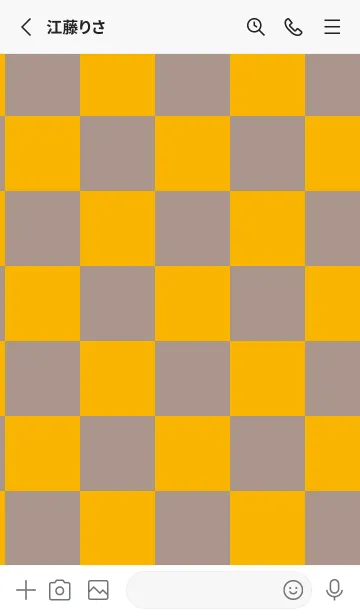 [LINE着せ替え] 山吹色■くすみブラウン.TKCの画像2