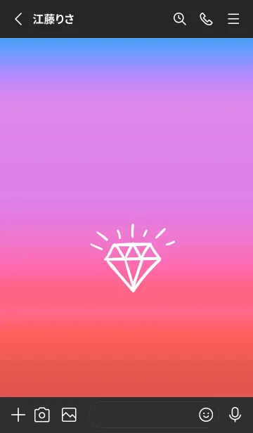 [LINE着せ替え] グラデーション ダイアモンド  295の画像2