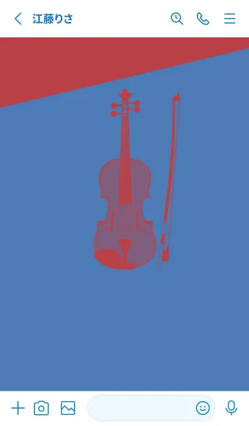 [LINE着せ替え] Violin CLR ペールサルビアブルーの画像2