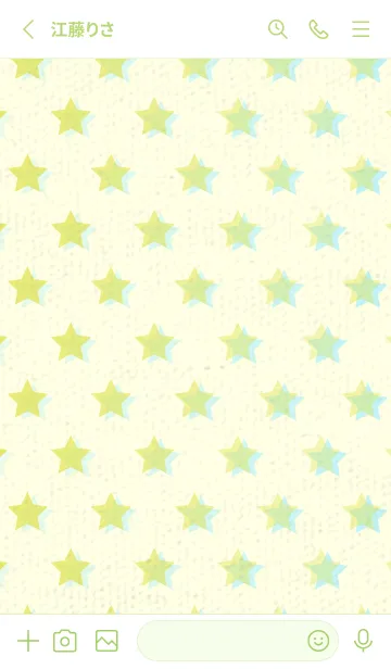 [LINE着せ替え] 星のドッドきせかえ Chart Trees Yellowの画像2