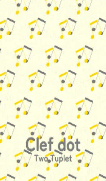 [LINE着せ替え] 2連符柄  タンポポ色の画像1