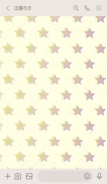 [LINE着せ替え] 星のドッドきせかえ 枯草色の画像2