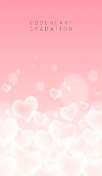 [LINE着せ替え] LOVE HEART GRADATION Pink&Beige 9の画像1