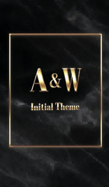 [LINE着せ替え] 【 A&W 】Initial Theme Gold - ブラックの画像1