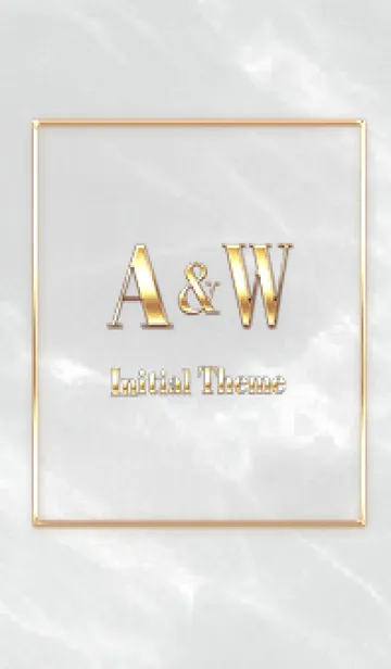 [LINE着せ替え] 【 A&W 】Initial Theme Gold - グレーの画像1