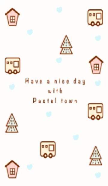 [LINE着せ替え] Little pastel town 9の画像1