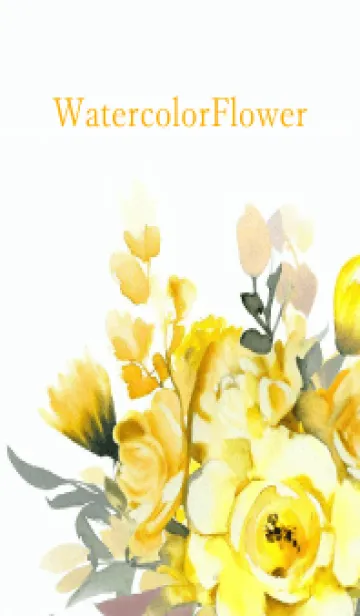 [LINE着せ替え] Watercolor Yellow Flower-hisatoto-39の画像1