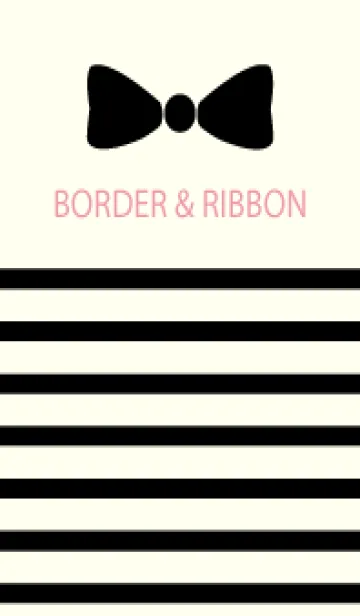 [LINE着せ替え] BORDER & RIBBON -Black 11-の画像1