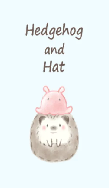 [LINE着せ替え] ハリネズミと帽子 -メンダコ- ブルーの画像1