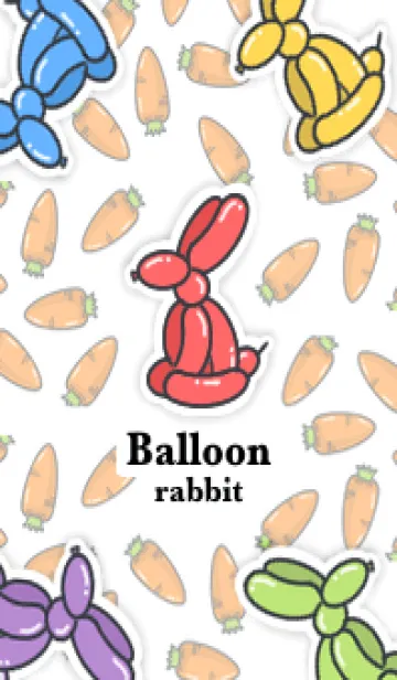 [LINE着せ替え] New balloon rabbitの画像1
