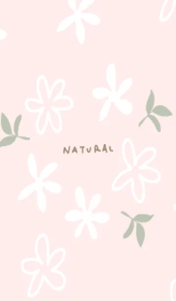 [LINE着せ替え] くすみカラー 白い花28の画像1