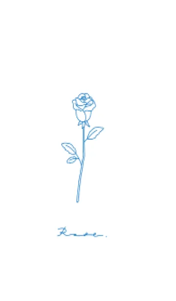 [LINE着せ替え] Rose / ブルーホワイトの画像1