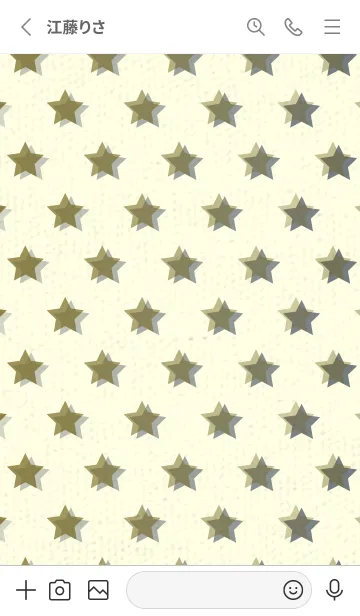 [LINE着せ替え] 星のドッドきせかえ オリーブの画像2