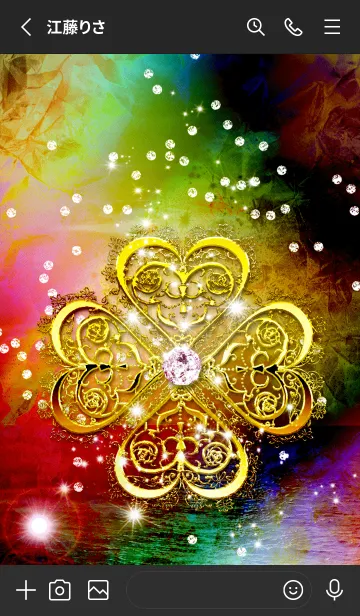 [LINE着せ替え] 運気を引き寄せるゴールドクローバー2の画像2