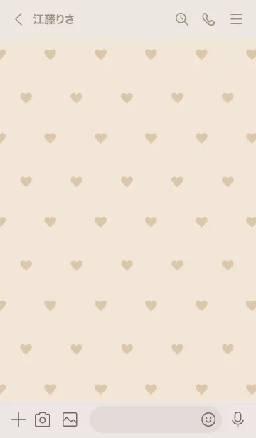 [LINE着せ替え] ハート ブラウン18の画像2