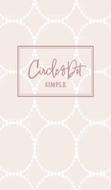 [LINE着せ替え] Circle&Dots ローズピンク×ホワイトの画像1