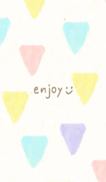 [LINE着せ替え] 水彩パステル三角29の画像1