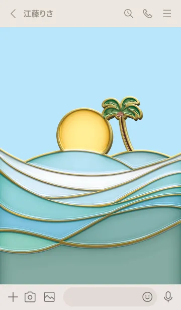 [LINE着せ替え] Enamel Pin Beach 147の画像2