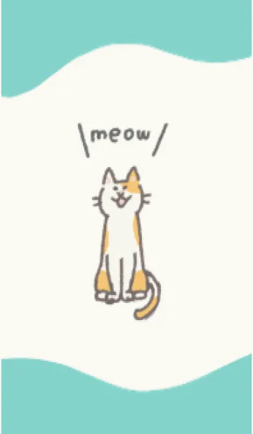 [LINE着せ替え] meow_ブルーの画像1