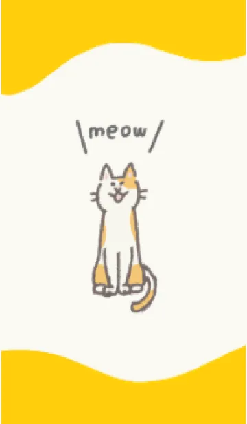 [LINE着せ替え] meow_イエローの画像1