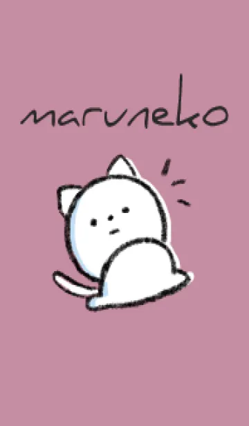 [LINE着せ替え] 黒とピンク : まるねこ6の画像1