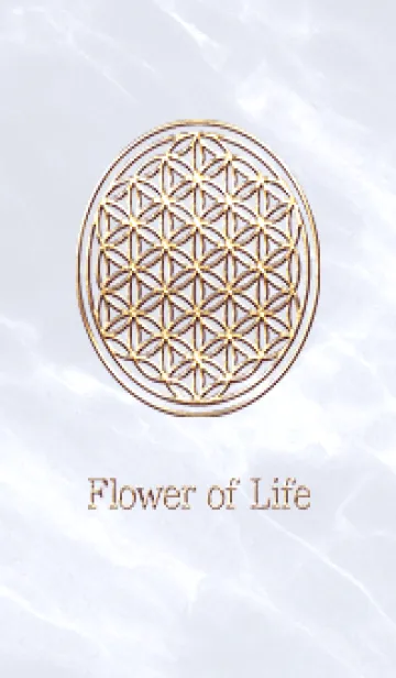 [LINE着せ替え] Flower of Life - Gold (M) -の画像1