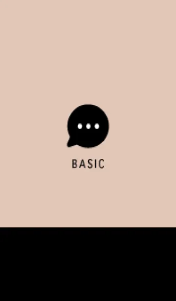 [LINE着せ替え] Simple&Basic くすみピーチ×ブラックの画像1