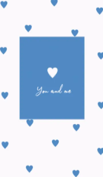 [LINE着せ替え] pattern_heart (white blue)の画像1